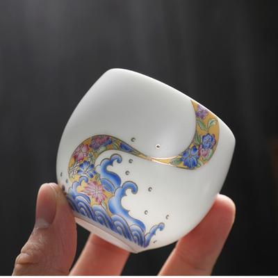 Ceramic Single Cup Coffeeware Teaware Kung Fu Tea Accessories Cups Kitchen Dining Bar Home Garden
