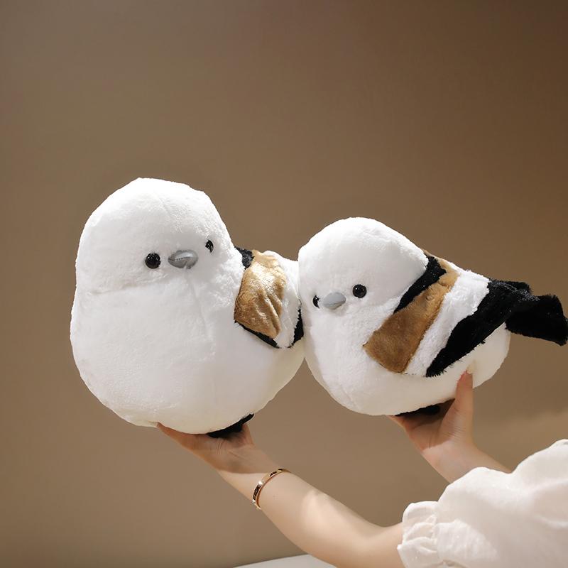 25-32cm Süßes Sperlings-Stofftier Kuscheltier Vogel Weiche Puppe Meise Niedlich Mode Geschenke für Grundschüler Kinderzimmer Dekoration
