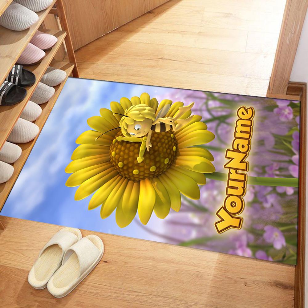 Biene Maja Customize Text Carpet Suitable for Dining Room Outdoor Game Room Decorate room Antislip Carpet Decorate Offices Spiritual Gift