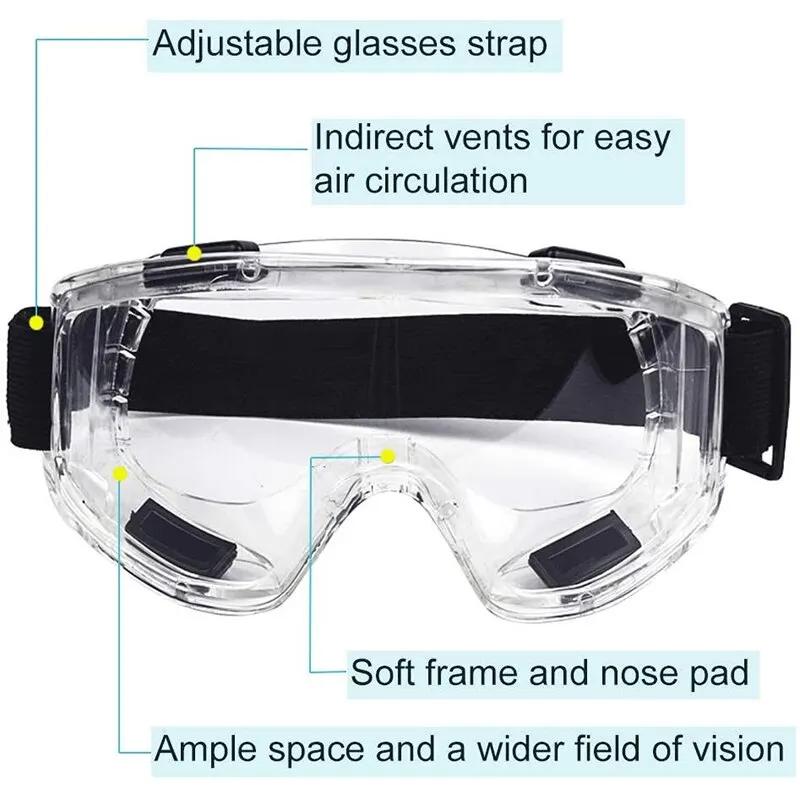 Safety Goggle Anti fog Anti Splash Dust Proof Work Lab Eyewear Eye Protection Industrial Research Safety Glasses Clear Lens