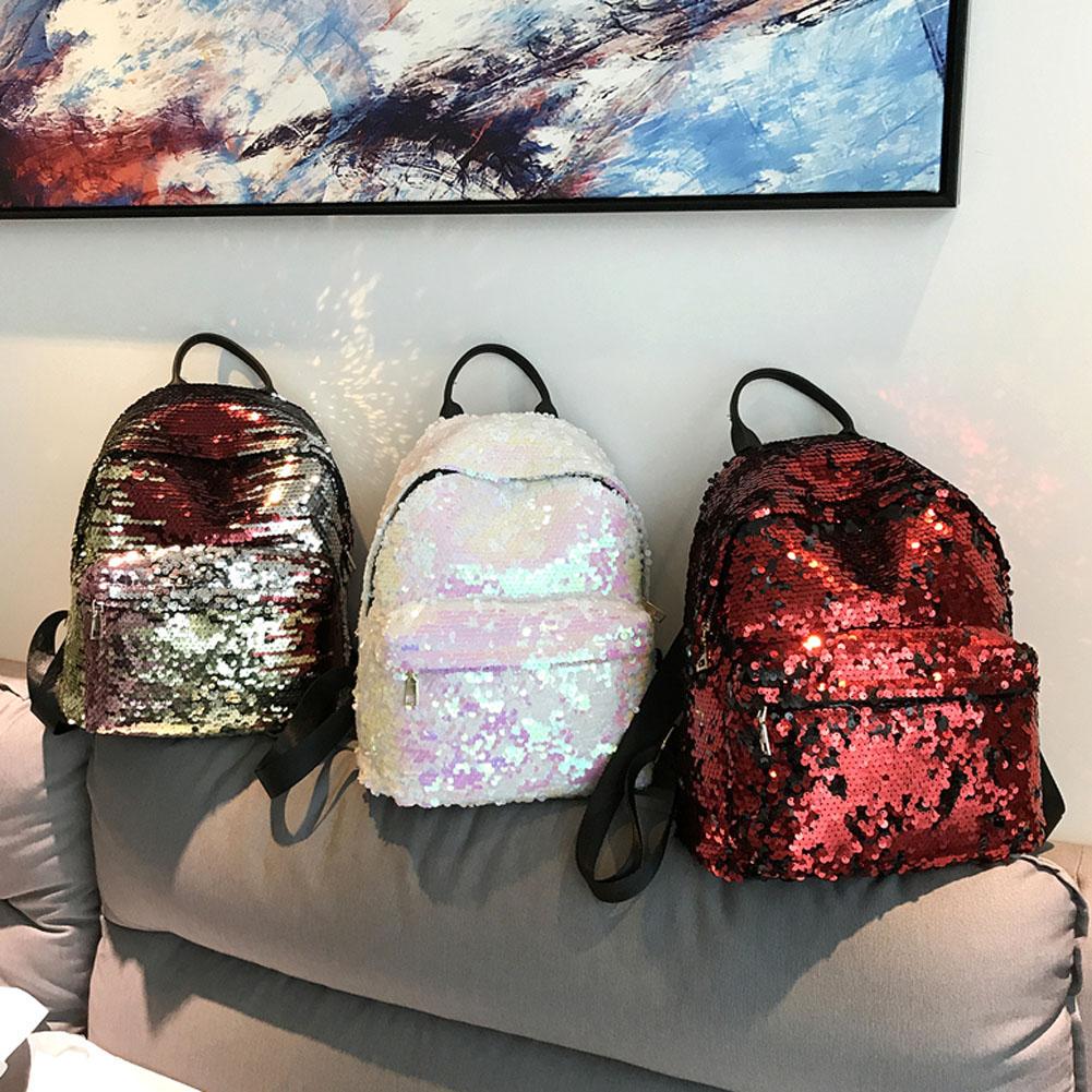 Buy Sequins Women PU Backpacks Glitter 