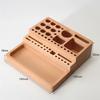 Beech Wood Handmade DIY Tool Rack For Printing Leather Carving Punching Diamond Tools Storage Box Leather Making Kit