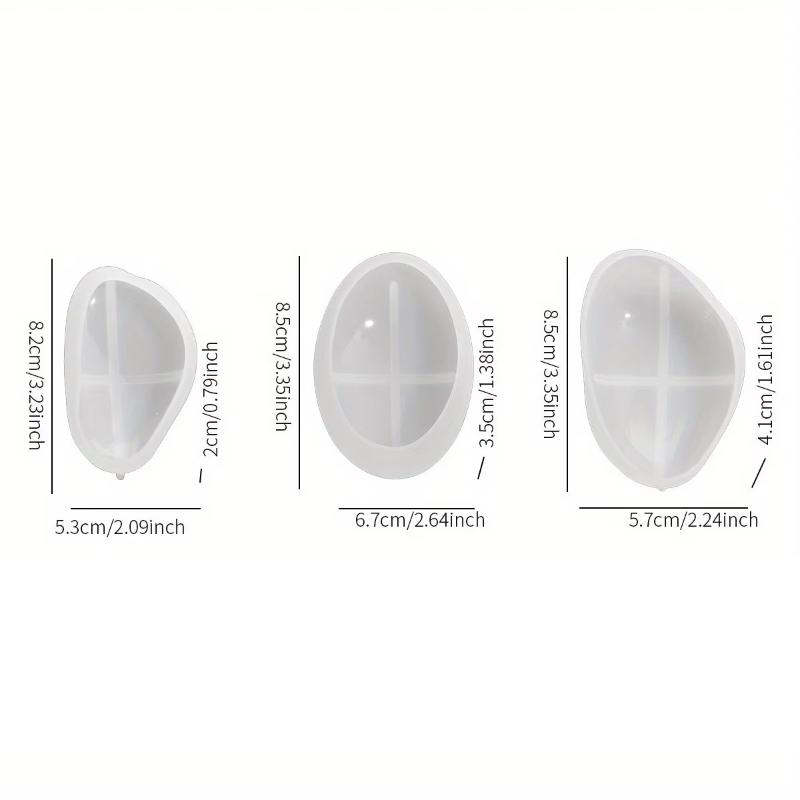 3pcsthickened diy pebble silicone mold, suitable for resin, plaster, clay - garden decoration
