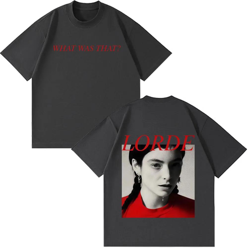 Singer Lorde Fashion Print Tshirt Unisex Women Fashion Vintage Tshirt Summer Casual Cotton Shortsleeved Harajuku Loose Tshirts