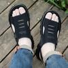 Fashion Summer Men Sandals Comfortable Outdoor Handmade Beach Walking Sneakers Hollow Out Lightweight Breathable Genuine Leather Shoes