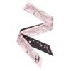26P Coleção Preview Primavera Verão Design Slim Faixa de Cabeça de Sarja de Seda Acessórios Femininos Rosa Preto AAB844-B23689-U8115