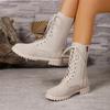Large Size Autumn Winter Fashion Boots Korean Style Thick Bottom Round Toe White Women'S Cross-Border Over-Knee Boots