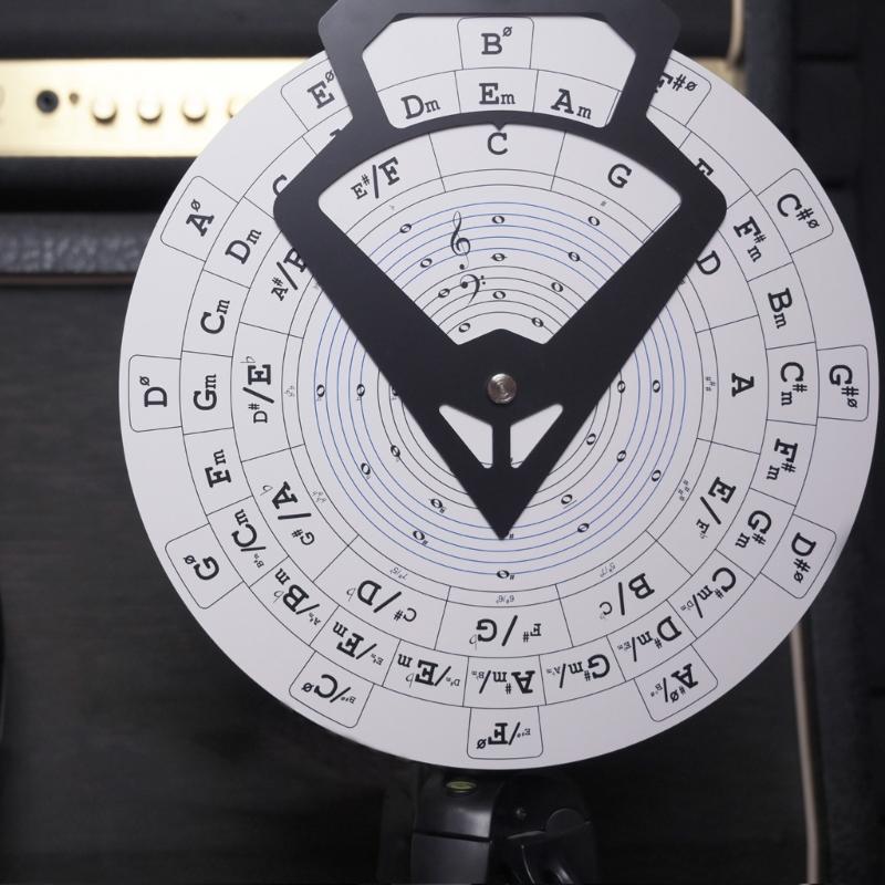 30cm Anti Reflection Guitar Chord Wheel for Beginners Featuring Scale Relationships and Staff Position PC Texture