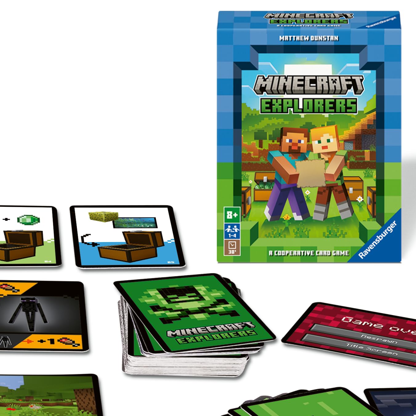 Ravensburger 21580 Minecraft Explorers Kooperatives Kartenspiel Personen ab 8 A Cooperative Card Game - für 1-4 Jahren