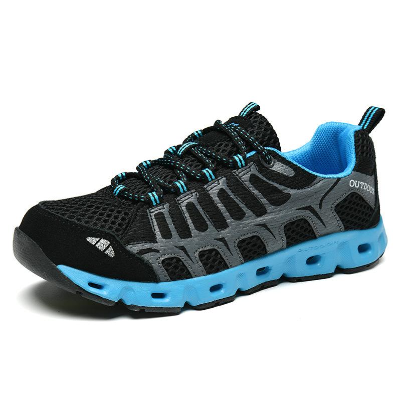 Frühling Outdoor atmungsaktives Wat-Mesh leichte Bachwander-Schuhe rutschfeste Wanderschuhe Herren