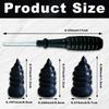 100 Pcs Tire Repair Rubber Nail, Tire Repair Screws Tire Repair Nail Tire Screws Plugs 3 Size Fast Tool With Screwdriver Self-Service Tire Screw Plug