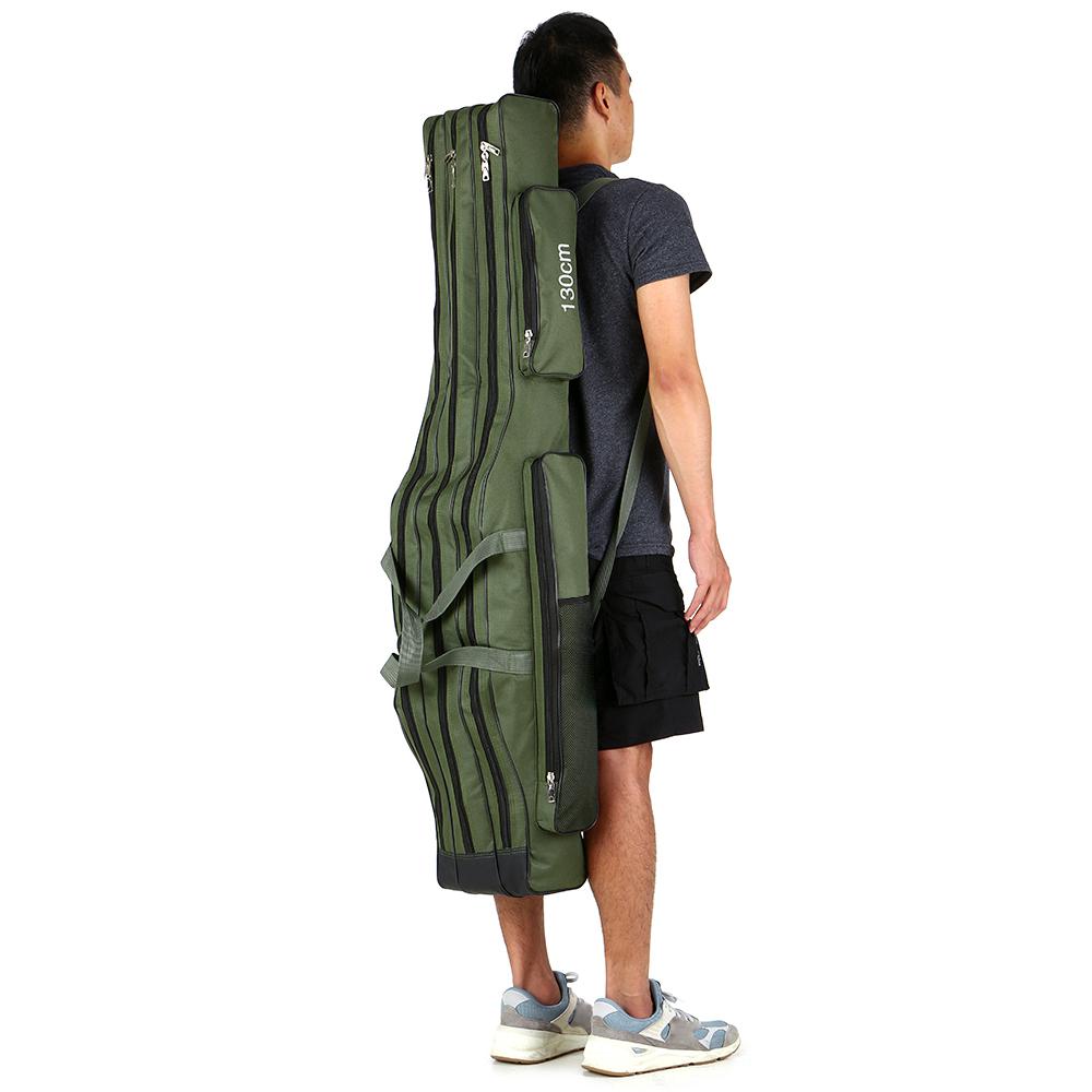 130cm 150cm Dreilagige Angeltasche Tragbar Faltbar Angelrute Rolle Tackle Werkzeug Tragetasche Träger Reisetasche