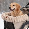 Dog Stroller Cushion Washable Plush Warm Blanket Magnetic Buckle Stroller Cushion For Dogs For Outdoor Indoor Travel Cats Puppy
