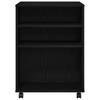 Storage Cabinet Black Oak Look 60 X 53 X 72.5 Cm
