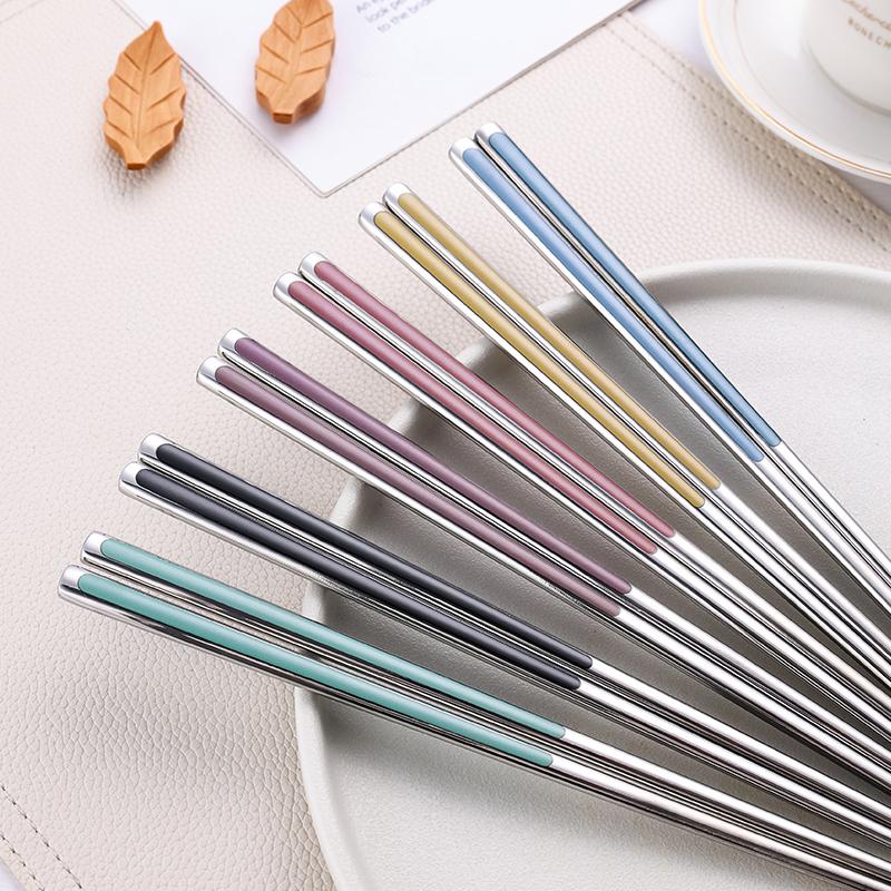 Set 304 Stainless Steel Tableware Set Spoons Chopsticks Dinnerware Set Utensils Kitchen Dinner Set Tableware Set Korean Cutlery