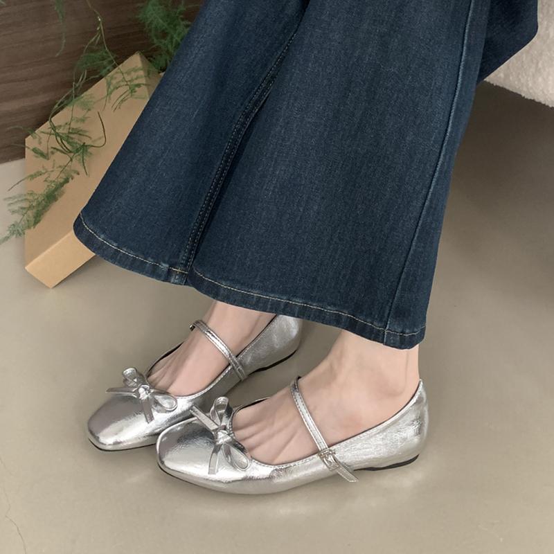 Fashion SUOJIALUN 2025 Spring New Brand Women Flat Shoes Fashion Round Toe Shallow Ladies Elegant Mary Jane Shoes Soft Dress Single Shoe