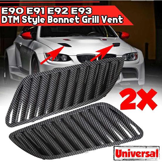 Car Front Grill Hood Cover, Carbon Fiber Bonnet Grill Air Outlet Vent Cover Trim For E90 E91 E92 F30 E46 DTM Style, 500136171