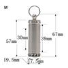 Stainless Steel Sealed Waterproof Pill Box Double Heads Open Pill Bottle Portable Home Outdoor Survival Tank Storage Container
