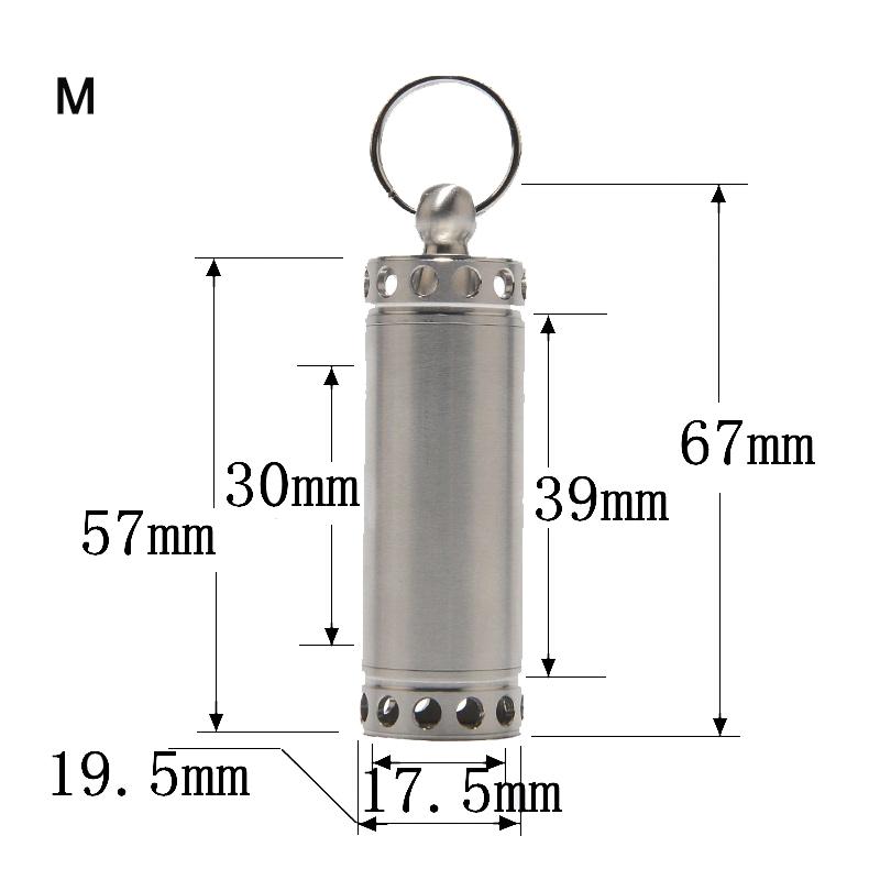 Stainless Steel Sealed Waterproof Pill Box Double Heads Open Pill Bottle Portable Home Outdoor Survival Tank Storage Container