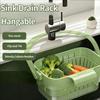 Hanging Sink Storage Basket, Expandable Drain Basket Set for Sink-Side Draining, Produce Washing, and Sponge Storage, Space-Saving Plastic Design, Set