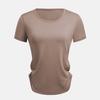 Womens Quick-Dry Short Sleeve Crop Top T-Shirt Running Gym Yoga Summer Sportswear Loose Fit