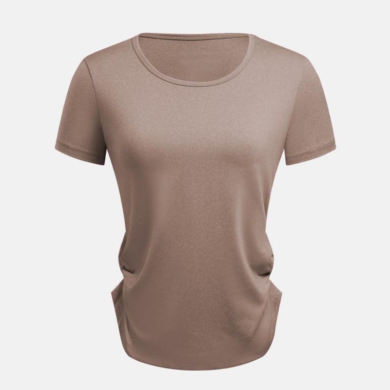 Womens Quick-Dry Short Sleeve Crop Top T-Shirt Running Gym Yoga Summer Sportswear Loose Fit