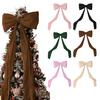 71 Inch Christmas Tree Bow Topper Red Velvet Large Bow Xmas Decoration Holiday Decor for Household Wreaths Wall Festive