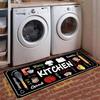 VIKAMA 1/2 Pcs Kitchen Printed Floor Mat Durable and Wear-Resistant, Home Kitchen Floor Mat Laundry Room Carpet Home Decor