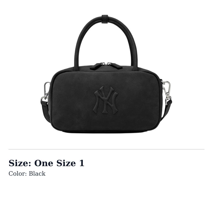 MLB New York Yankees Adjustable Detachable Strap Polyurethane Crossbody Handbag Womens Black 3ACRSD16N-50BKS One Size 1 чёрный