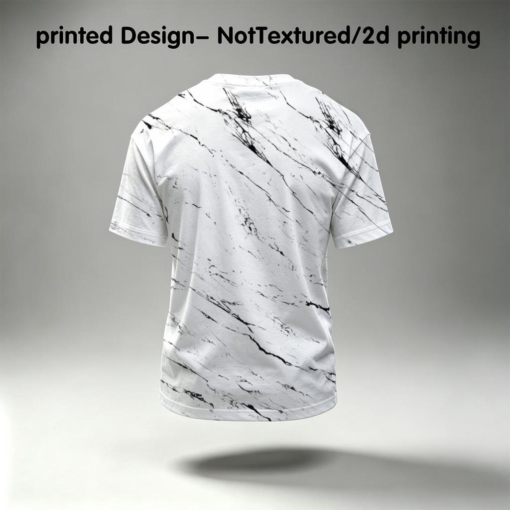 Herren T-Shirt mit Marmorprint, kurzärmelig, Polyester, lockere Passform, lässiges stilvolles Oberteil für Halloween