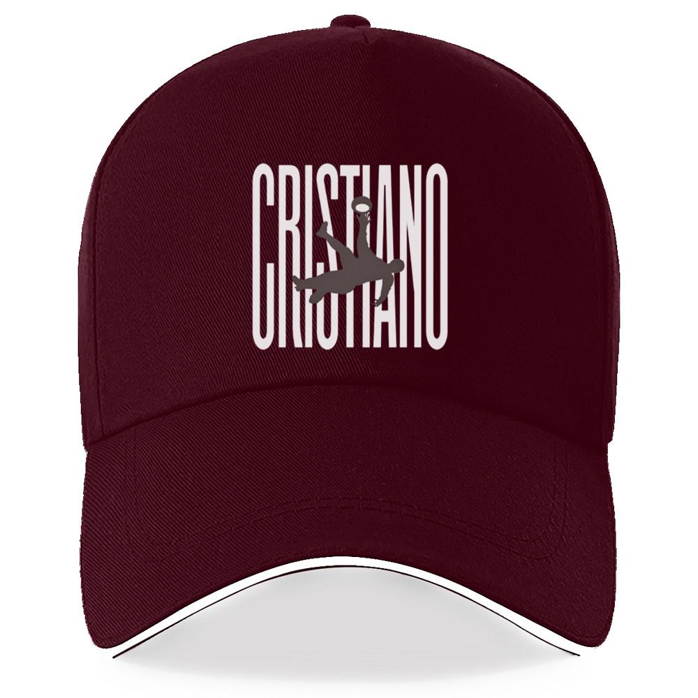 1Pc Cristiano Silhouette Logo Baseball Cap - Lightweight Adjustable Snapback Hat, With Cristiano Lettering, All-Season