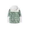 Anta Color Block Outdoor Casual Sports Half Zip Hooded Long Sleeve Jacket Women Jackets Ceramic-Green Printed 162416607-2