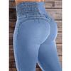 2026 New High-Waisted Slim-Fit Stretchy Button-Front Women's Flared Denim Pants