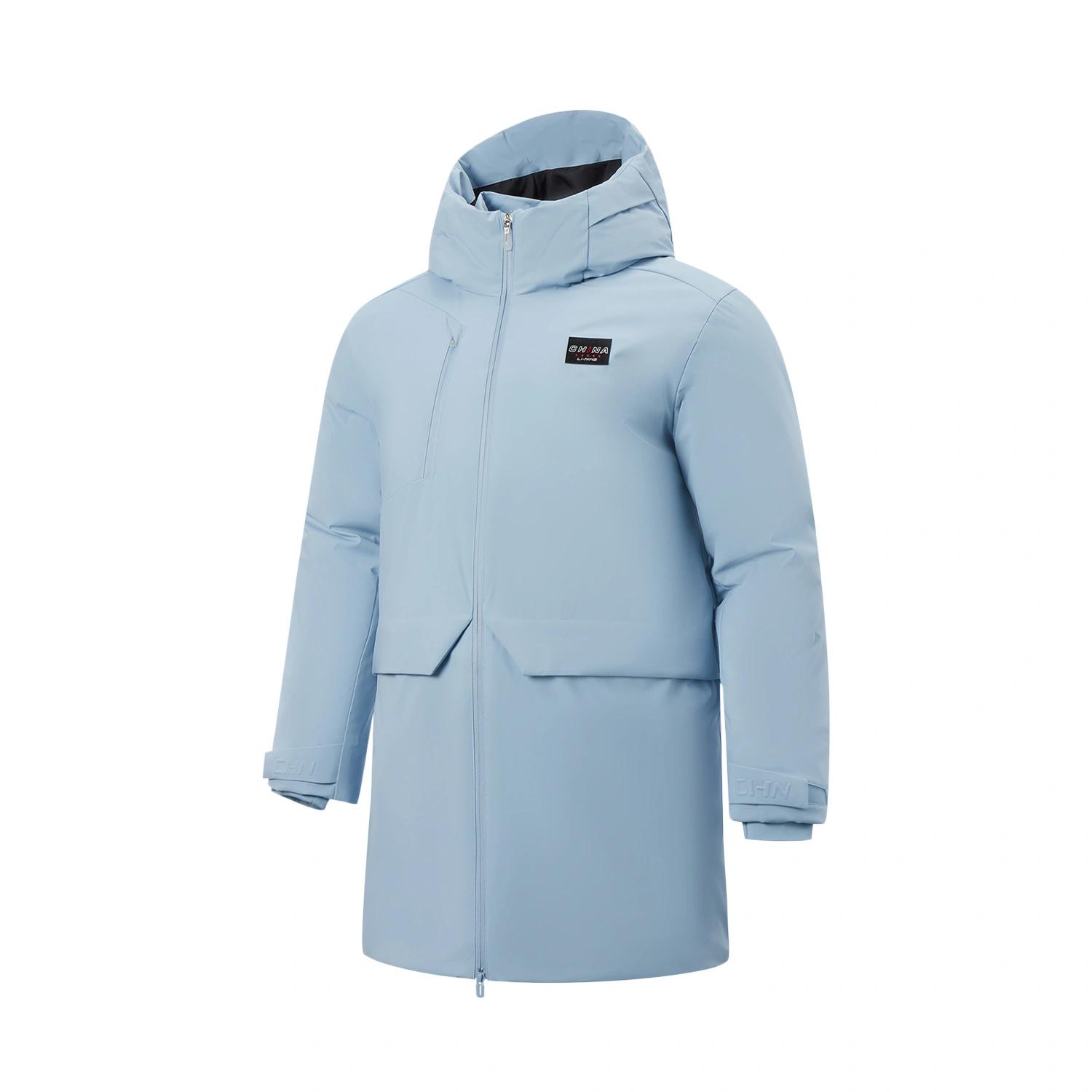 Li-Ning Hooded Warm Mid-Length Padded Lightweight Down Jacket Men outerwear AYMV603-3 M
