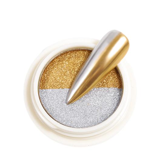 

20G Chrome Nail Powder 2 Colors Mirror Effect Metallic Holographic Pigment Powder DIY Gel Nail Art Crafts Manicure Decoration Glitter Dust