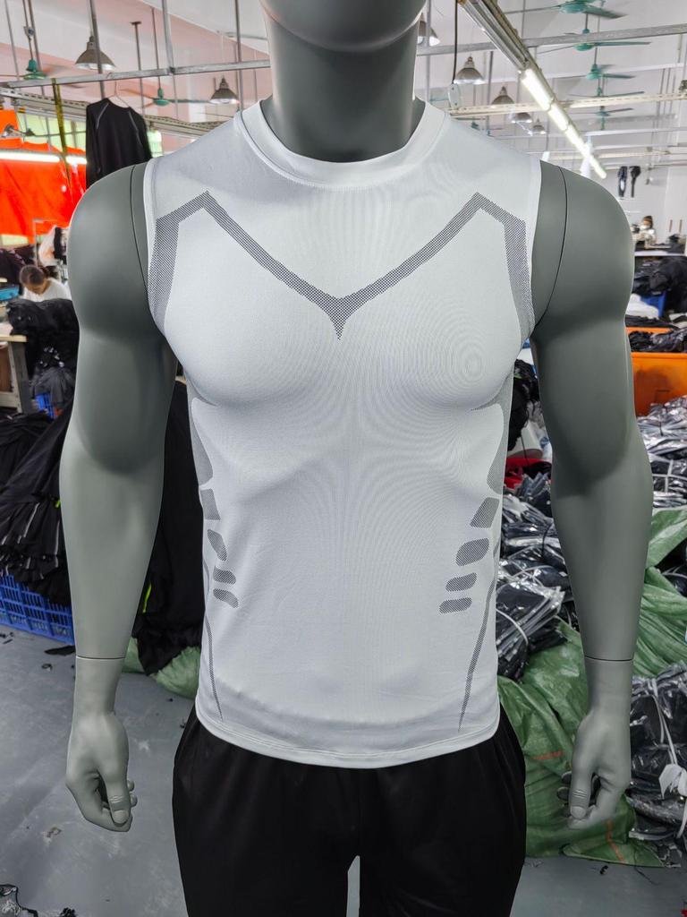 Chaleco Deportivo de Secado Rápido para Hombre de Corte Ajustado: Top de Fitness Transpirable, Sin Mangas y Elástico para Verano