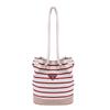 Striped Bucket Bag Women's New Summer Fashion Casual Shoulder Bag Commuter Messenger Bag