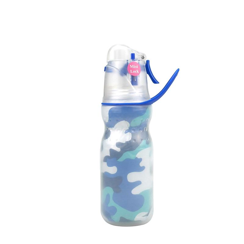 Bidon ze spryskiwaczem Dwuwarstwowy 3 w 1 Wielofunkcyjny Izolacja na zimno Sporty outdoorowe Podróże Kemping Przenośny Odporny na upadki Kubek sportowy termos