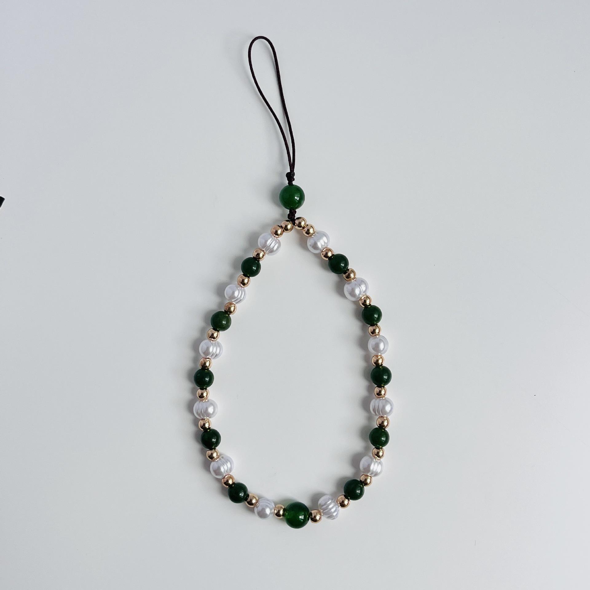 

Vintage Chinese-Inspired Pearl & Butterfly Stone Phone Lanyard