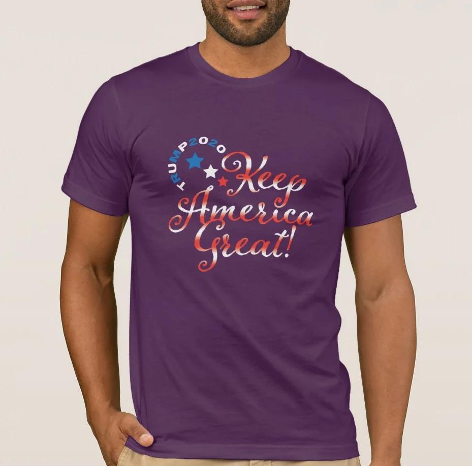 Keep America Great Fashion Stars and Stripes Font T Shirt New 100 Cotton Short Sleeve ONeck Tshirt Casual Mens Top