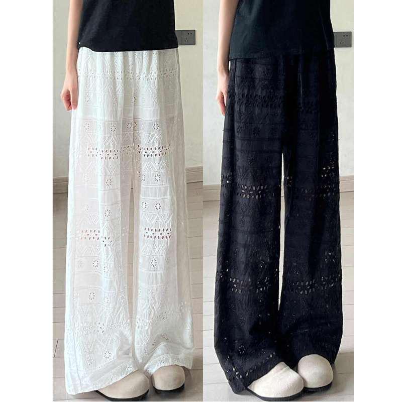 Women's Chic 2026 Lace Hollow Drape Wide-Leg Summer Pants