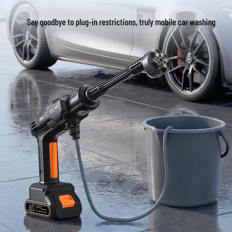 Deli 1200kPa High-Pressure Cordless Car Washer