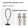 Factory Direct  240W Phone Lanyard Cable Wrist Strap USBC Type C To C PD240W 5A Fast Charging & 480mbps Data Transfer Cable 30cm