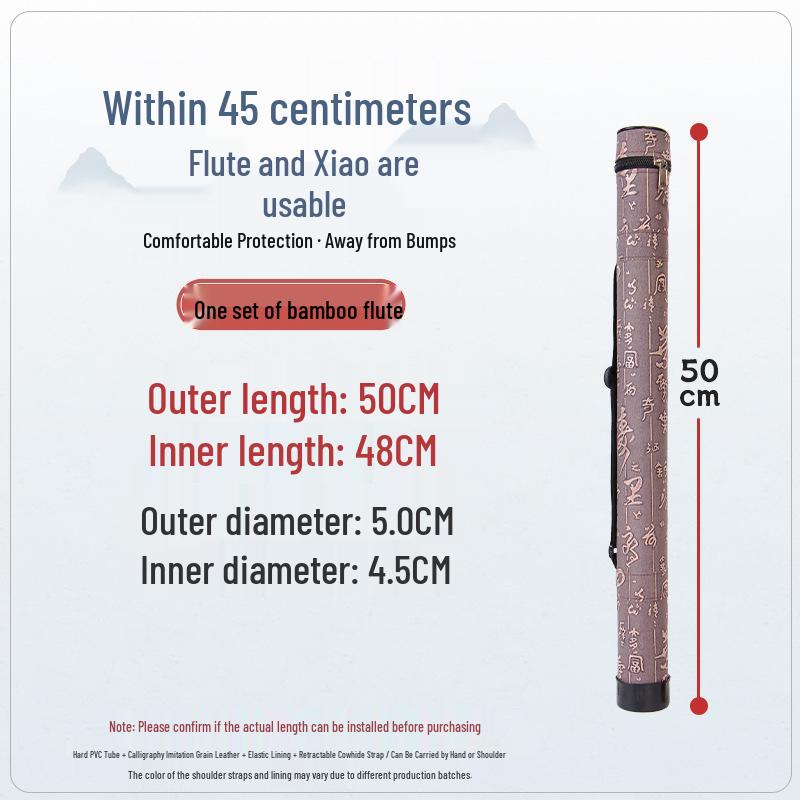 Waterproof Bamboo Flute Storage Bag - Anti-Drying/Damp, Portable Tube for Xiao, Ideal for Students & Beginners
