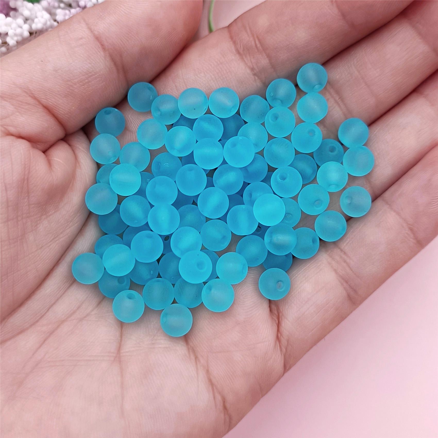 

400 шт. DIY глазурь бусины 6 мм ярких цветов акриловые ювелирные аксессуары ожерелье браслет кулон озеро синий