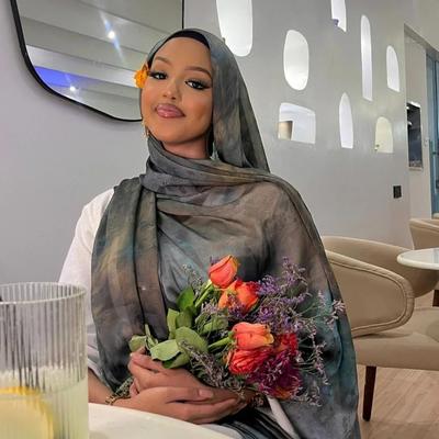 Neuester bedruckter Modal-Baumwoll-Hijab-Schal Muslim Premium Ombre Batik Aquarell Marmor-Print Schal Hijab-Schal