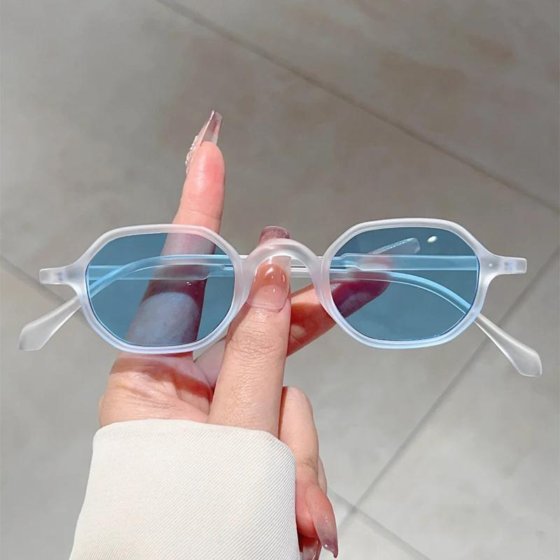 Vintage Oval Sunglasses Men Fashion Multi-Color Outdoor Shades Women Trendy Retro Korean Style Casual Sunglasses Woman