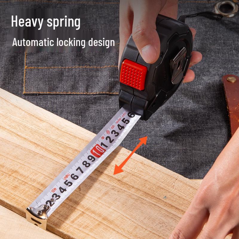 Deli High-Precision Steel Measuring Tape, Thickened & Film-Coated, 5m/7.5m/10m Options