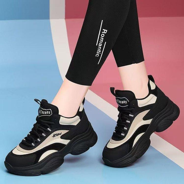 Internet Celebrities Popular Thick-soled Dad Shoes Children 2025 Spring New Popular Versatile Feet Small Women's Sports and Leisure Shoes