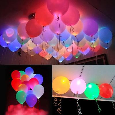 5pcs Latex Light Up Balloons With Led Lights Flashing Balloons For Birthday Wedding Celebration